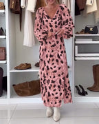 Maiya｜プリントVネックセクシードレス