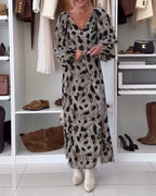 Maiya｜プリントVネックセクシードレス