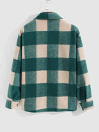 Keiji ｜メンズ チェック柄 ウール混 シャツジャケット