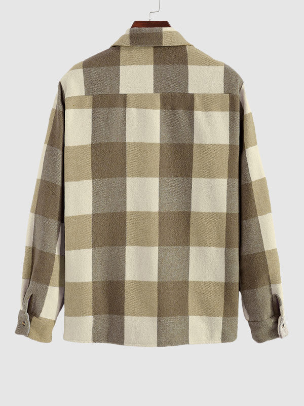 Kentaro｜メンズ チェック柄 ボタンアップ シャツジャケット