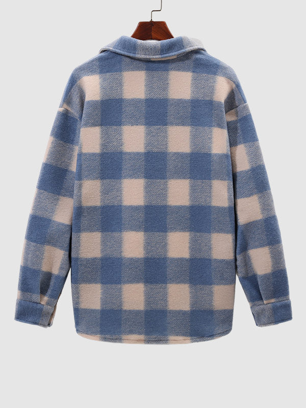 Keiji ｜メンズ チェック柄 ウール混 シャツジャケット