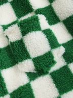 Kazuma｜メンズ チェック柄 フワフワフリースジャケット