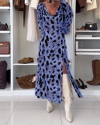 Maiya｜プリントVネックセクシードレス