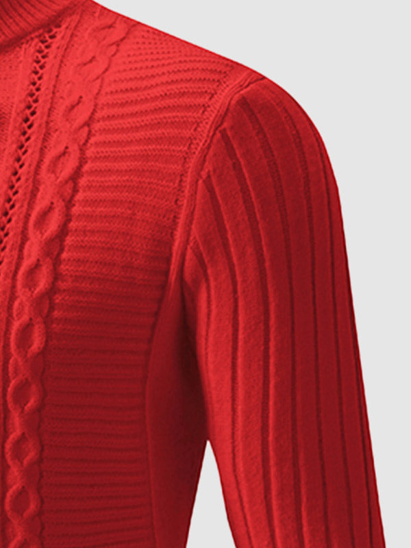 Kota｜メンズ スリムフィット スタンドカラー セーター