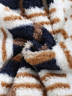 Manabu｜メンズ クラシック チェック フリース ラペル ジャケット