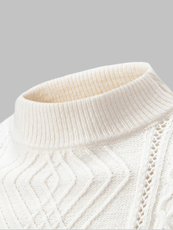 Kota｜メンズ スリムフィット スタンドカラー セーター