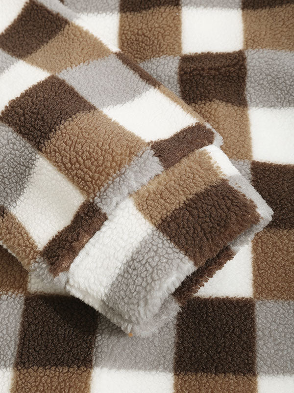 Hotaka｜メンズ クラシックチェック フェイクファージャケット