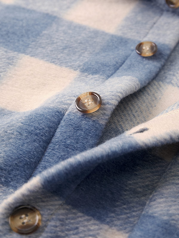 Keiji ｜メンズ チェック柄 ウール混 シャツジャケット