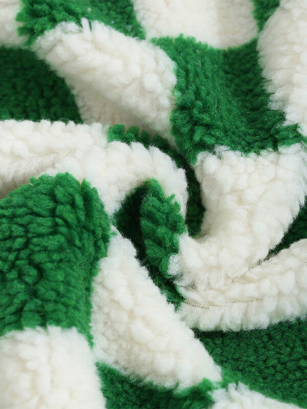 Kazuma｜メンズ チェック柄 フワフワフリースジャケット