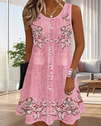 Miho | ノースリーブデニム風ドレス