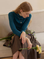 Miyuki｜スリムフィット ウール ハーフタートルネック セーター