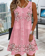 Miho | ノースリーブデニム風ドレス