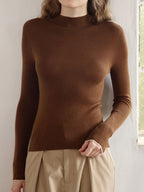 Miyuki｜スリムフィット ウール ハーフタートルネック セーター