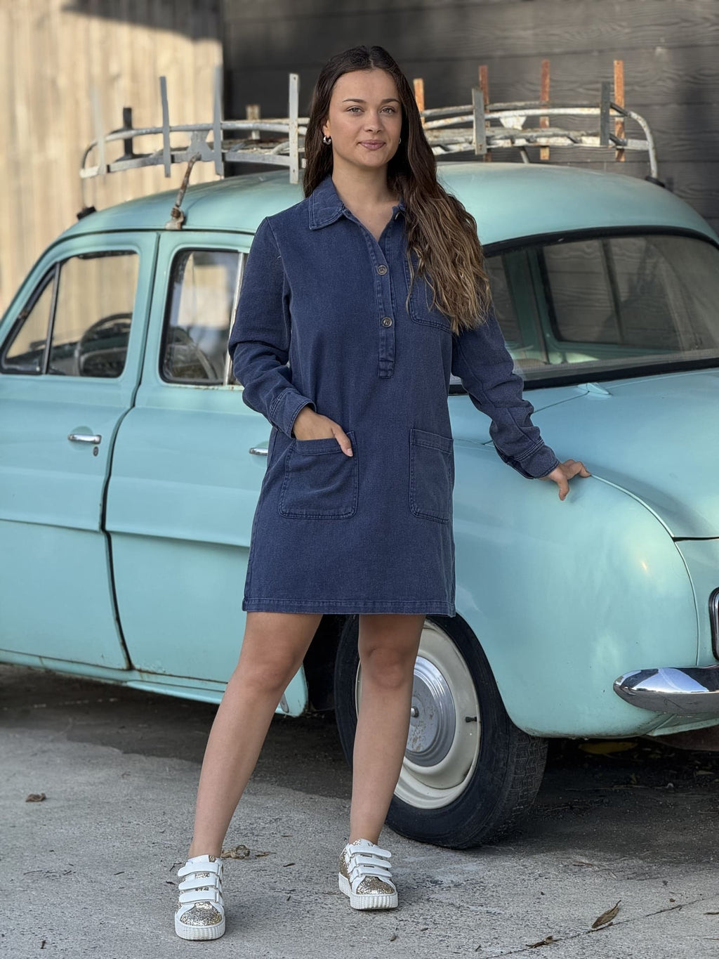 Mayu｜長袖デニムワンピース