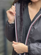 Megumi｜キャメルジップアップバイカージャケット