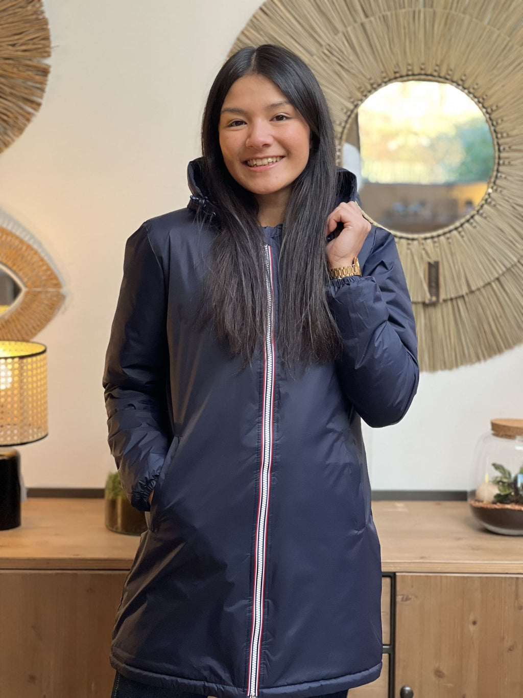 Megumi｜キャメルジップアップバイカージャケット