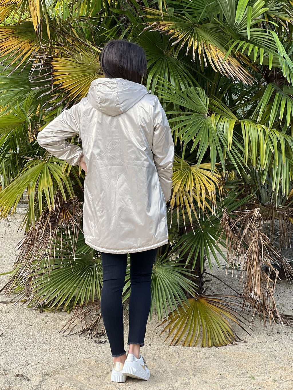 Megumi｜キャメルジップアップバイカージャケット