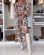 Maiya｜プリントVネックセクシードレス