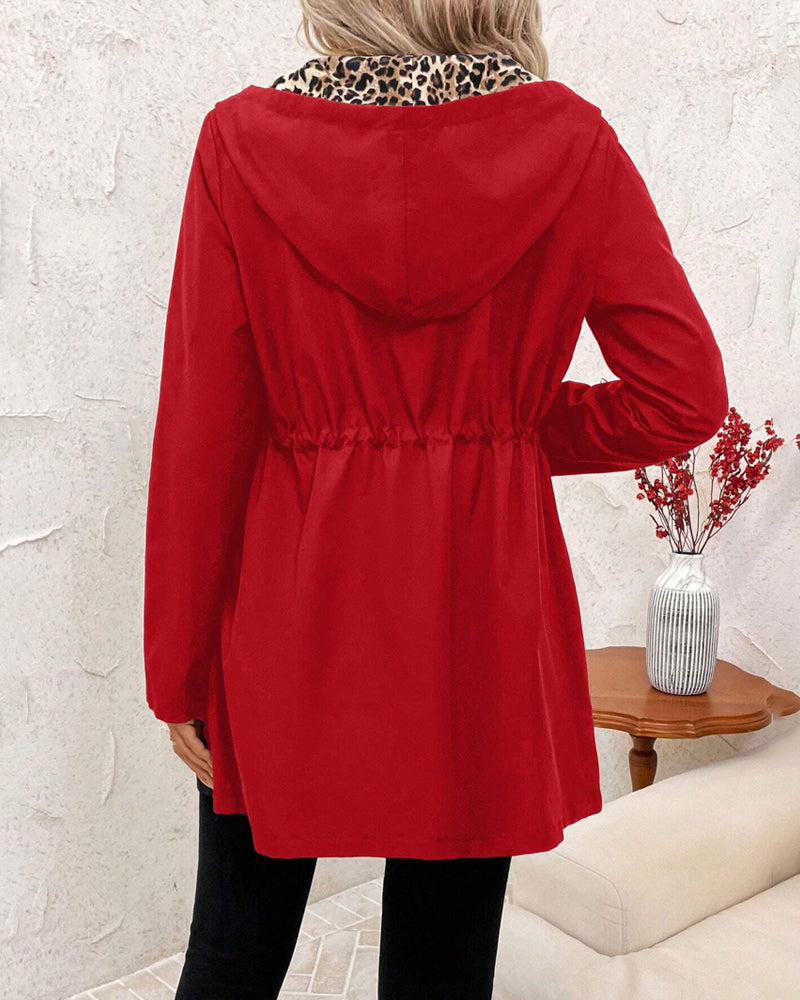 Nazuna | リバーシブルフードコート（ヒョウ柄）