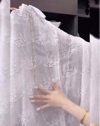 Meiko｜刺繍入り無地シャツ（ドロップショルダー）