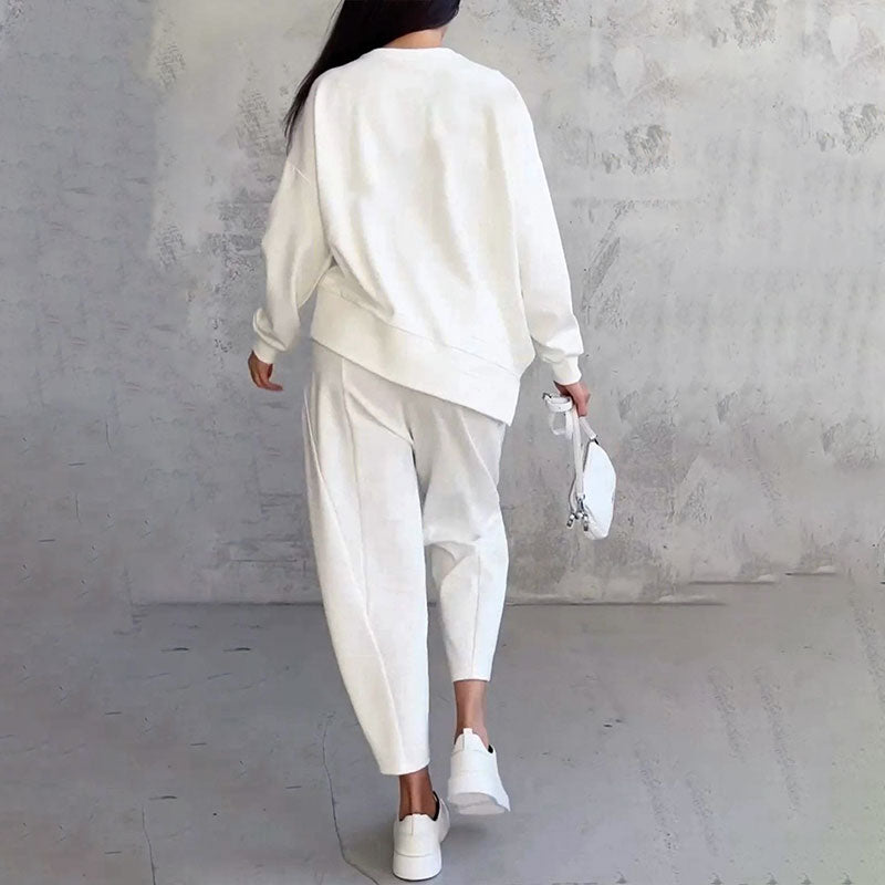 Mizue | 長袖トップスとワイドパンツの2ピースセット