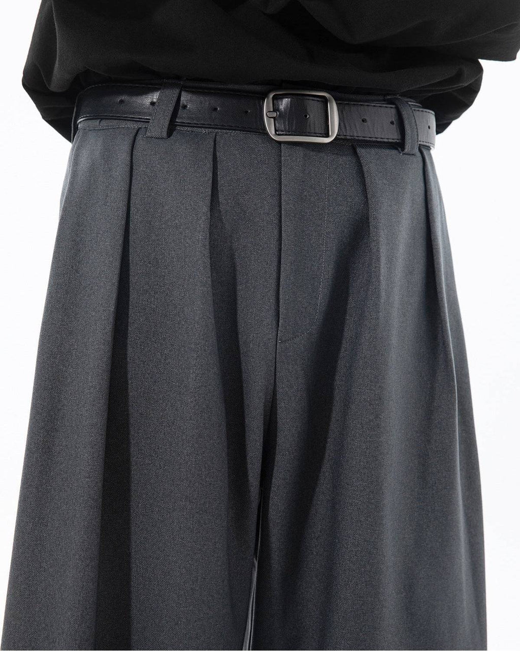 メンズ ハイウエスト ワイドパンツ